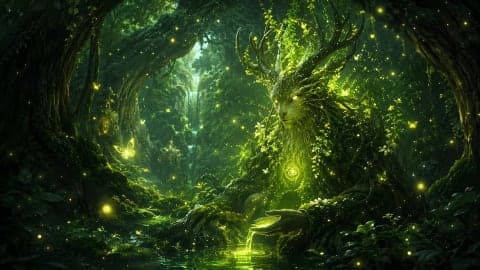 Firefly Forest Spirit Anime Wallpaper 4K Magical Nature